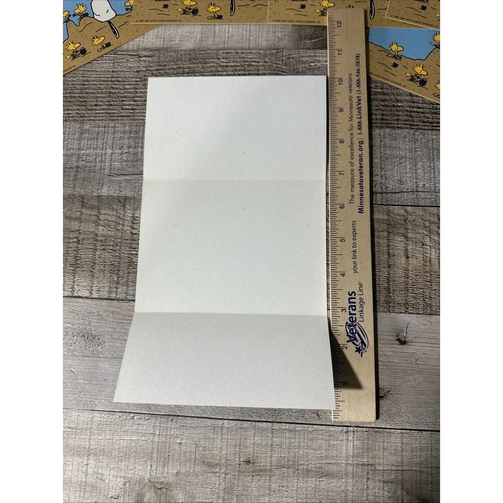 Vintage Hallmark Folding Note Cards Snoopy Woodstock Beach Set Of 10